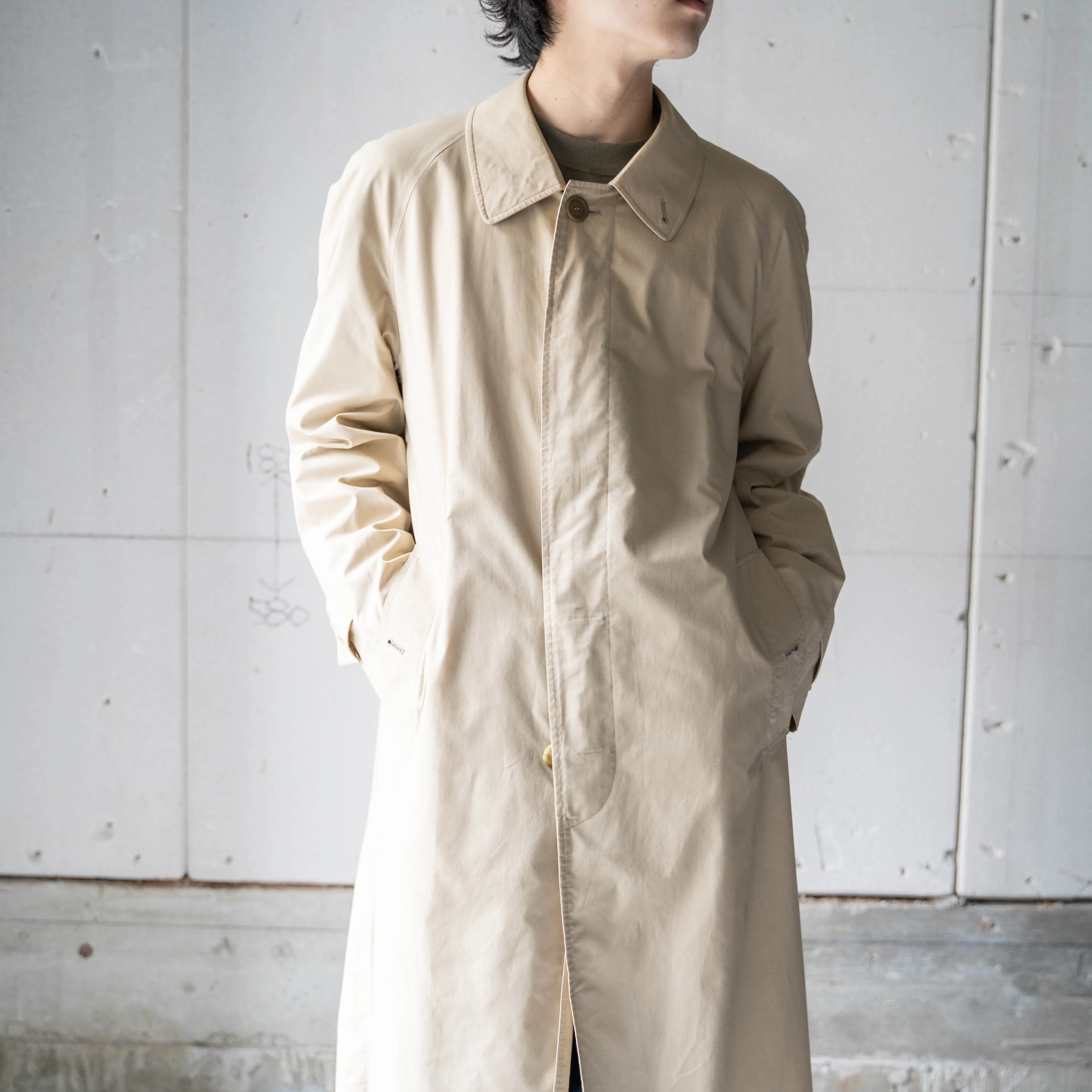 1980-90s Burberry's Balmacaan coat