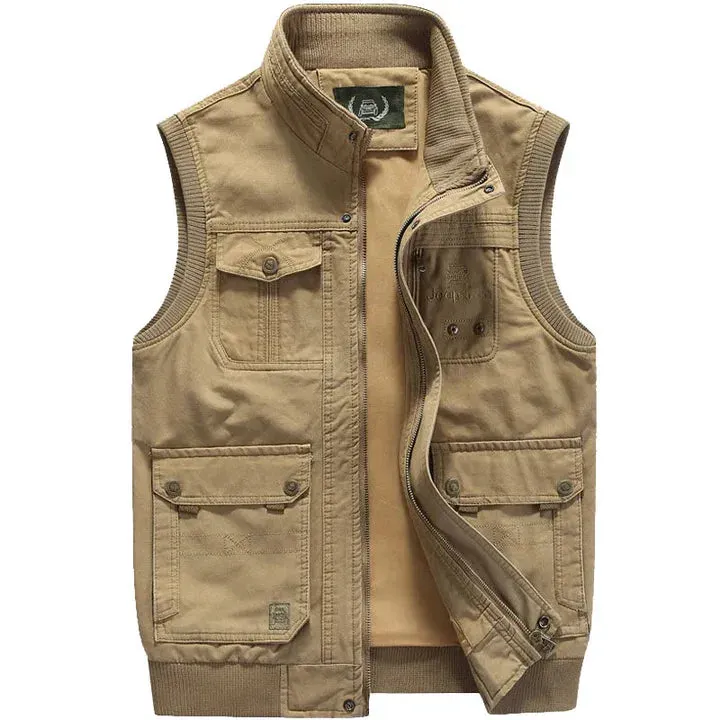 Adamo - Vintage Multi-Tasjes Vest voor Heren