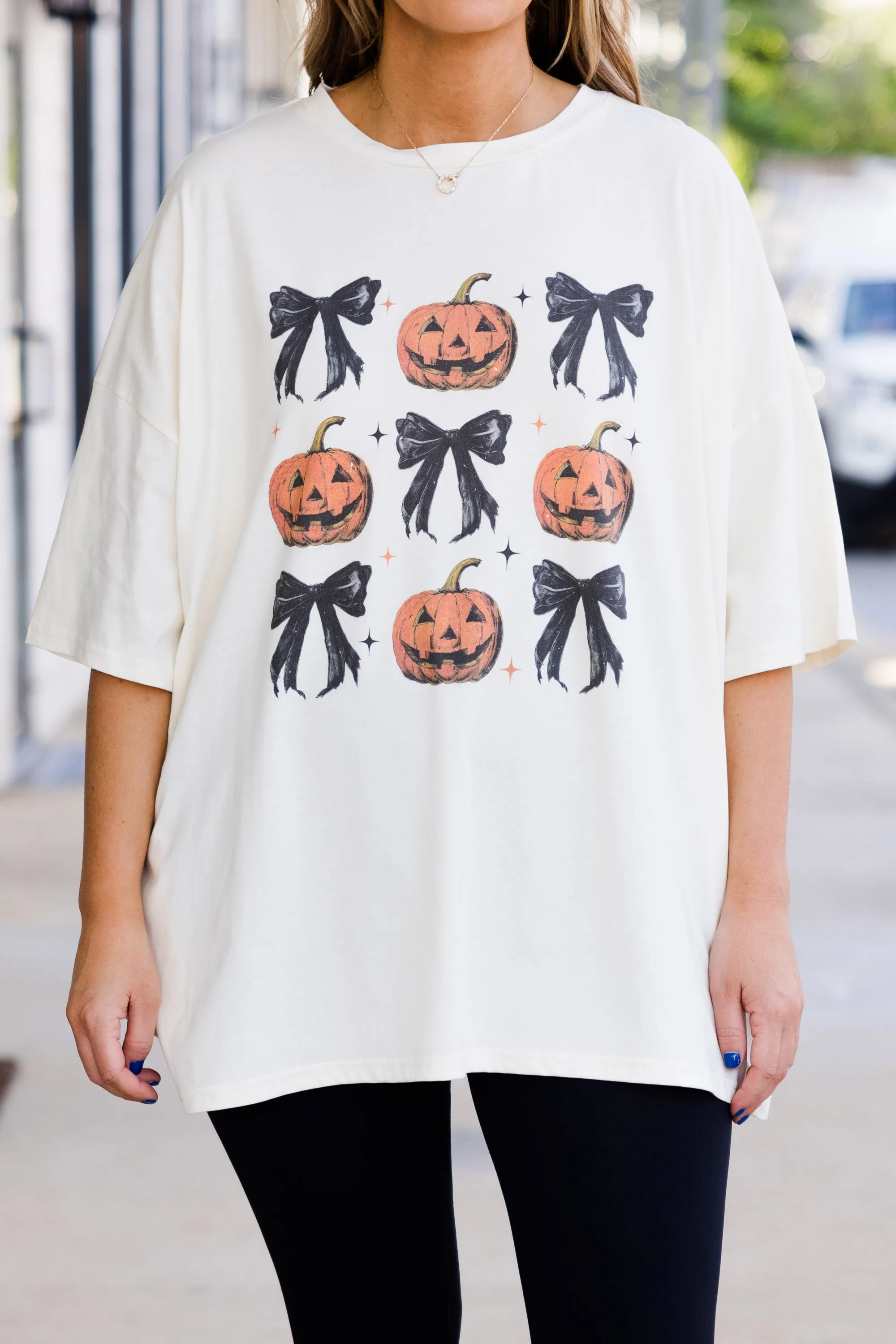 All Hallow's Eve Boyfriend Tee, Ivory