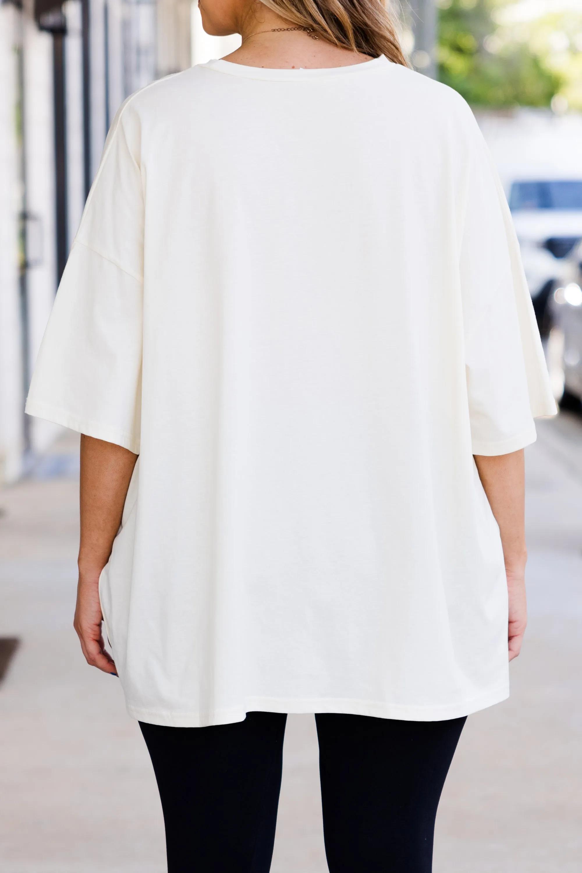 All Hallow's Eve Boyfriend Tee, Ivory