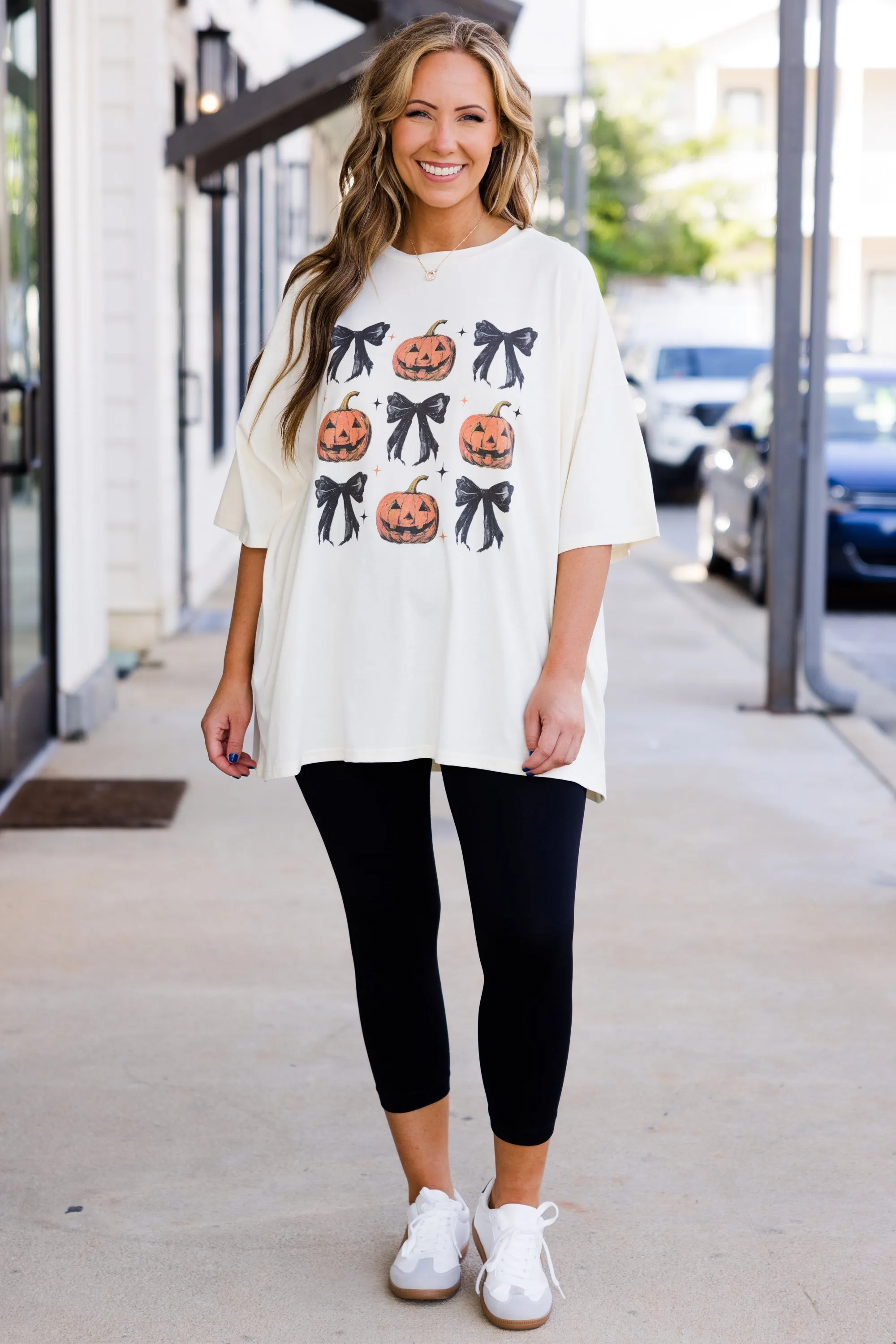 All Hallow's Eve Boyfriend Tee, Ivory