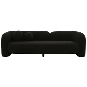 Amelie Faux Fur Sofa, Black