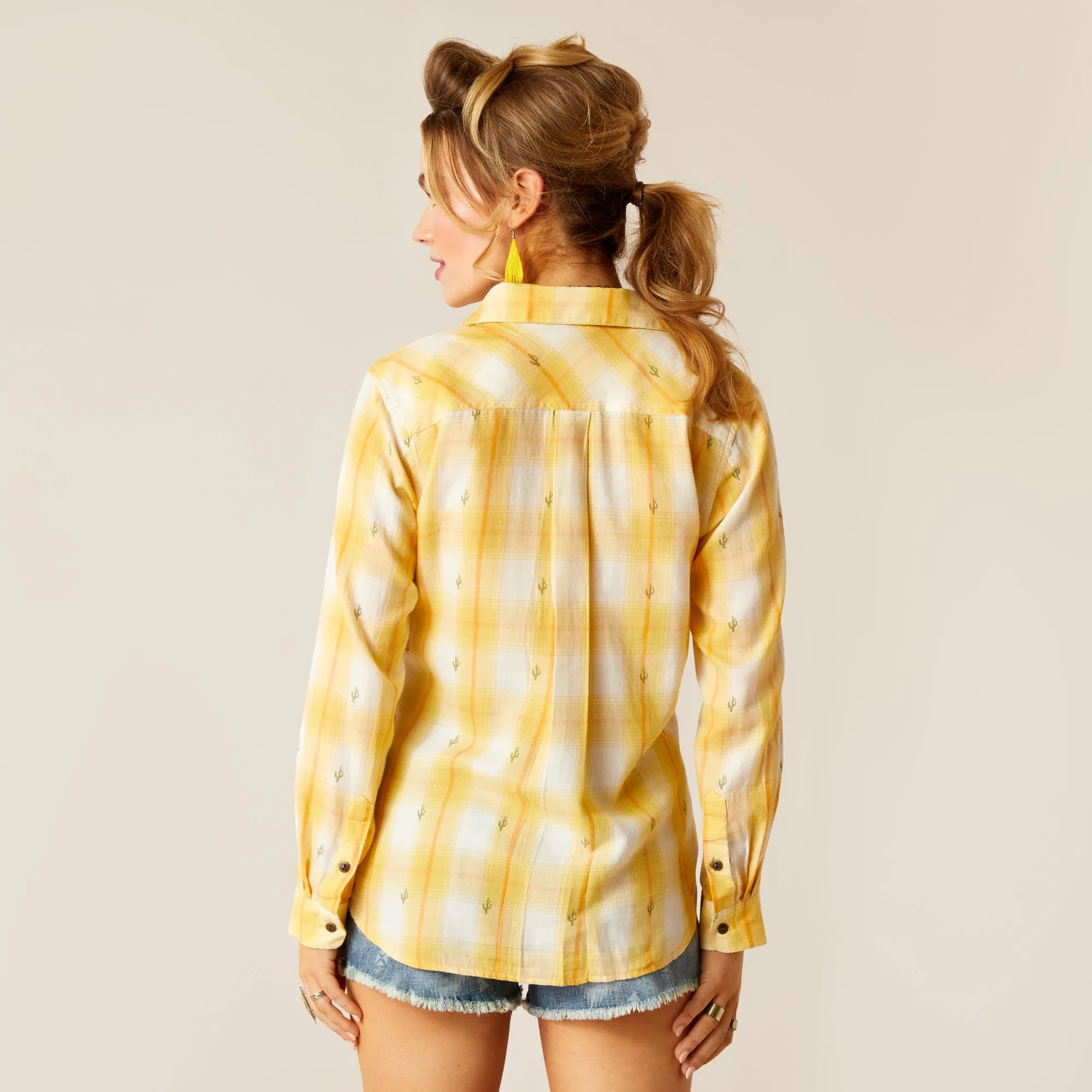 Ariat Ladies Billie jean Shirt in Cactus Plaid 10048991
