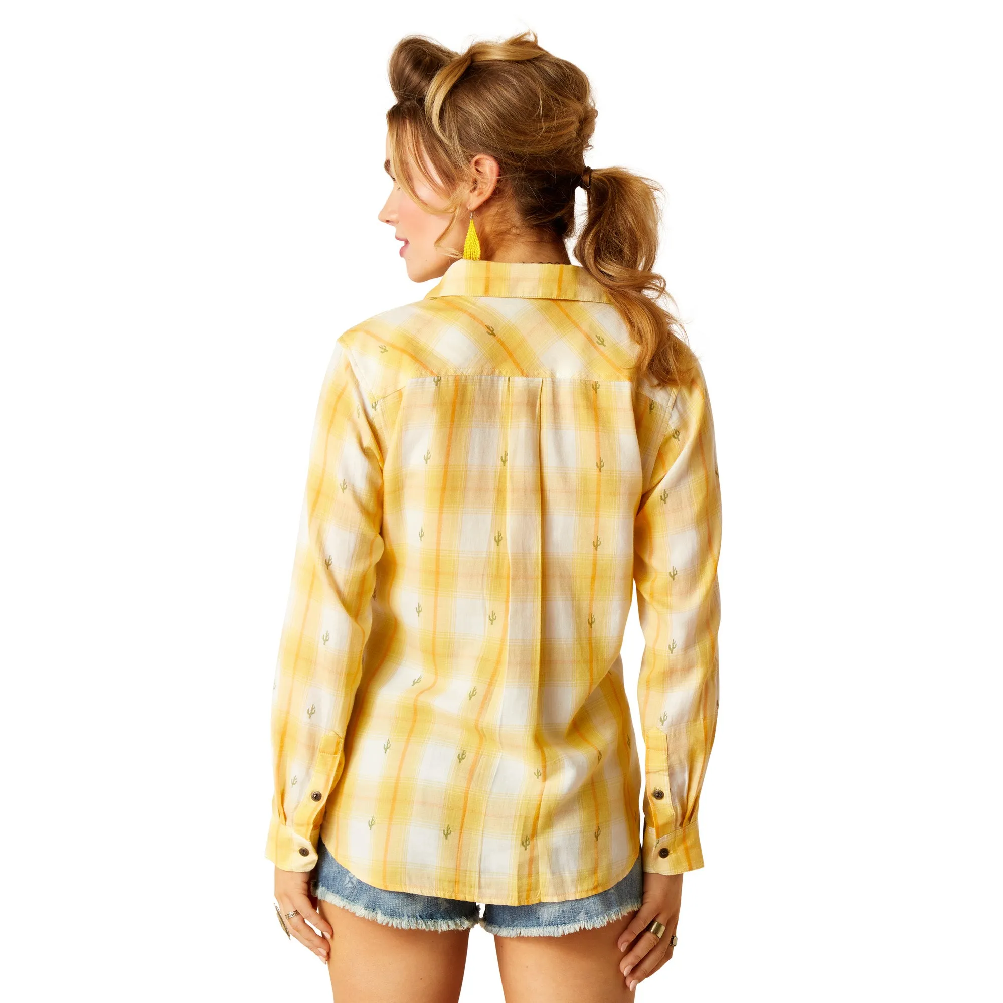 Ariat Ladies Billie jean Shirt in Cactus Plaid 10048991