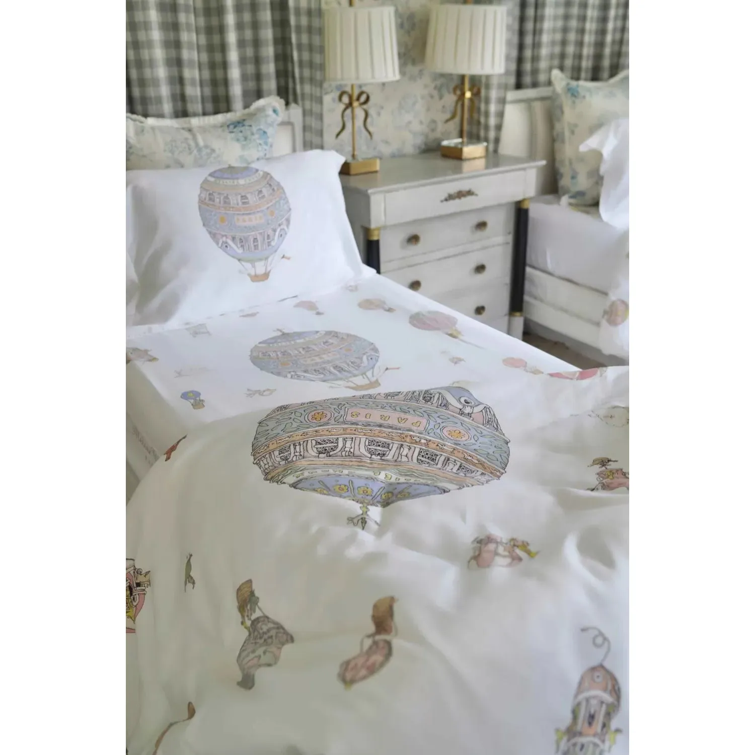Atelier Choux Single Bed Fitted Sheet Hot Air Balloons