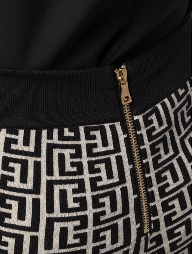 Balmain monogram-jacquard cycling shorts