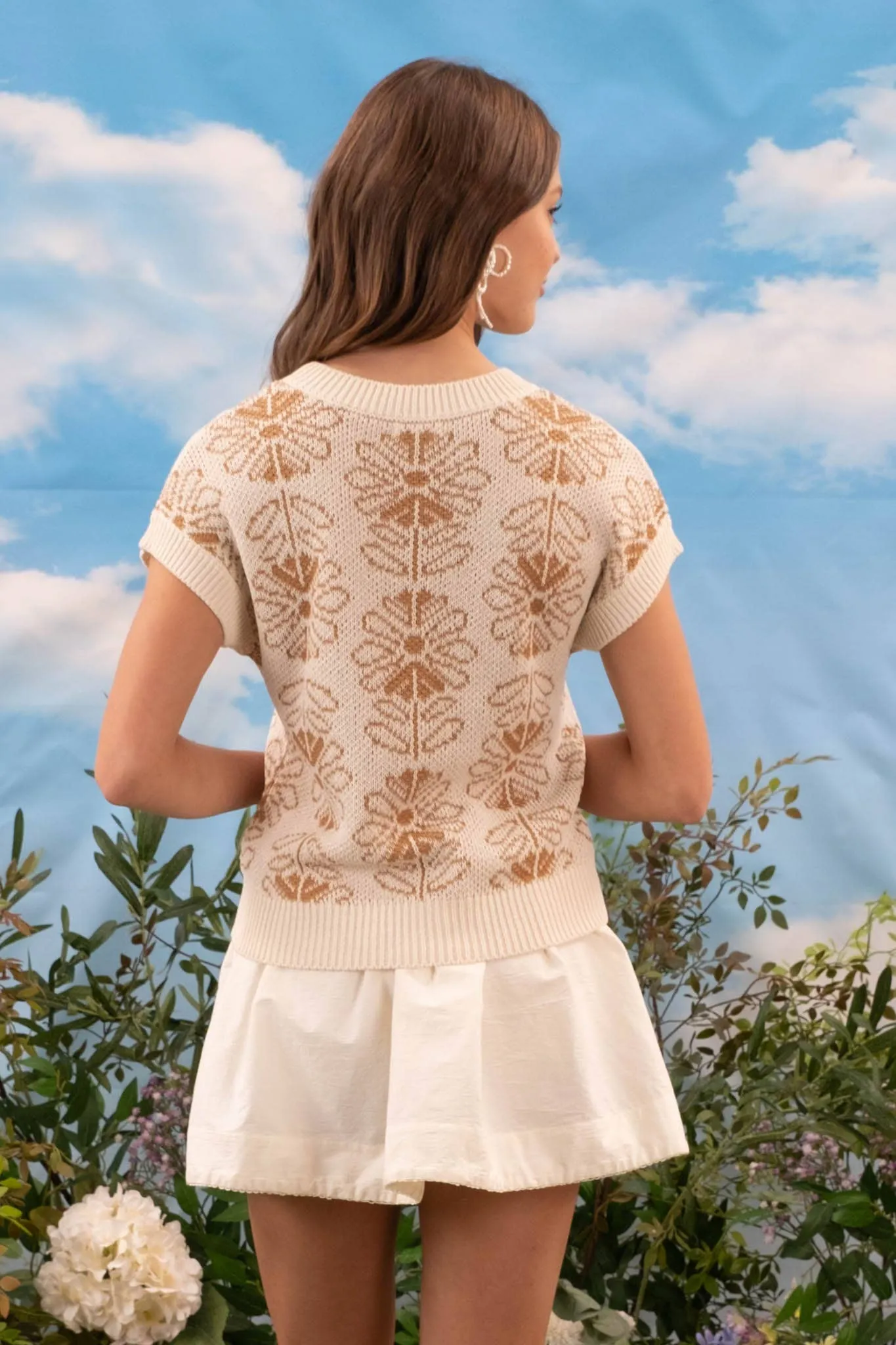 Bec Floral knit pullover