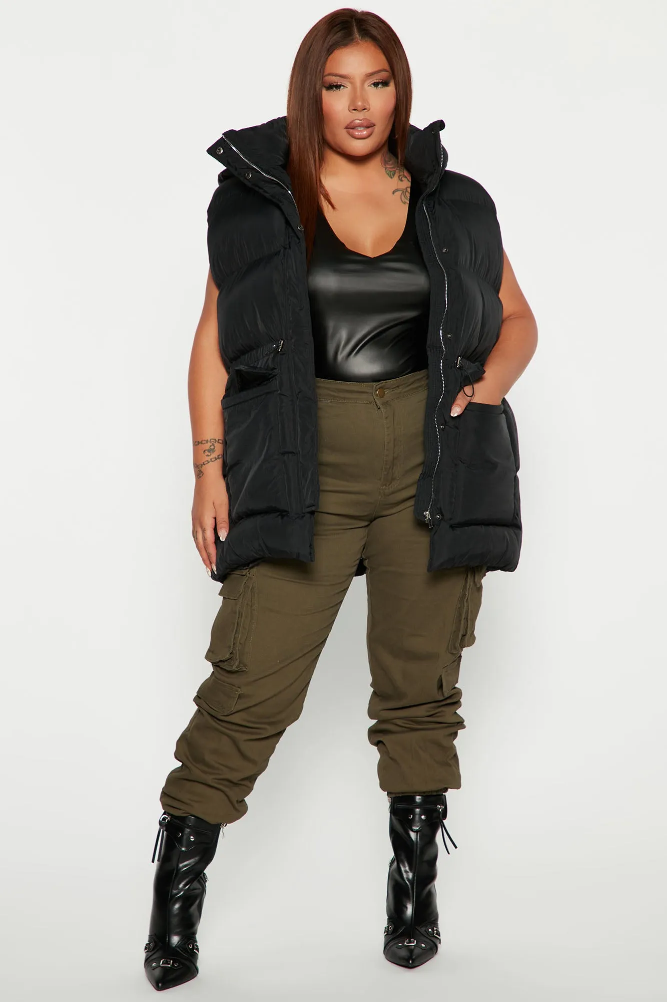 Between Us Puffer Vest - Black