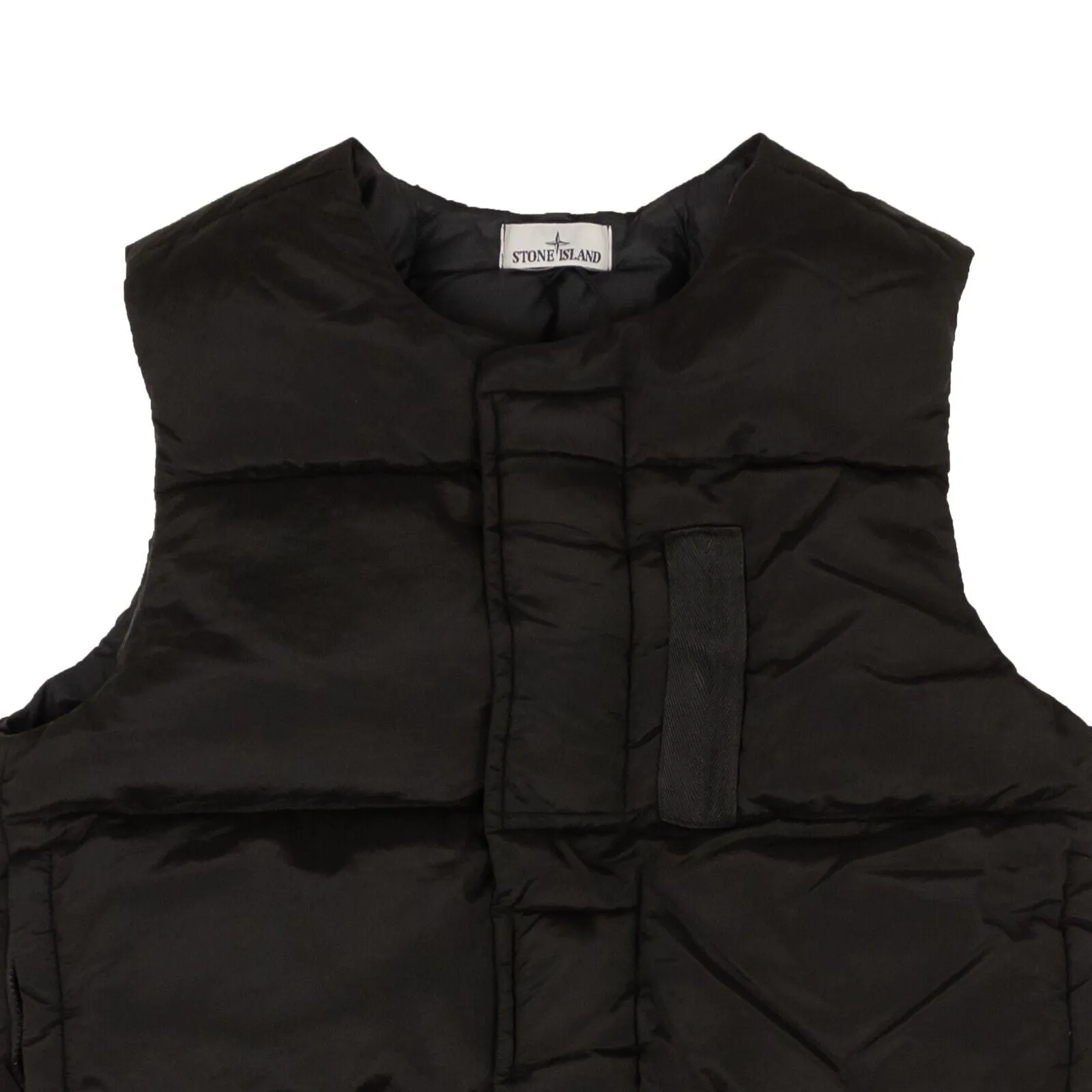 Black Down Puffer Sleeveless Vest