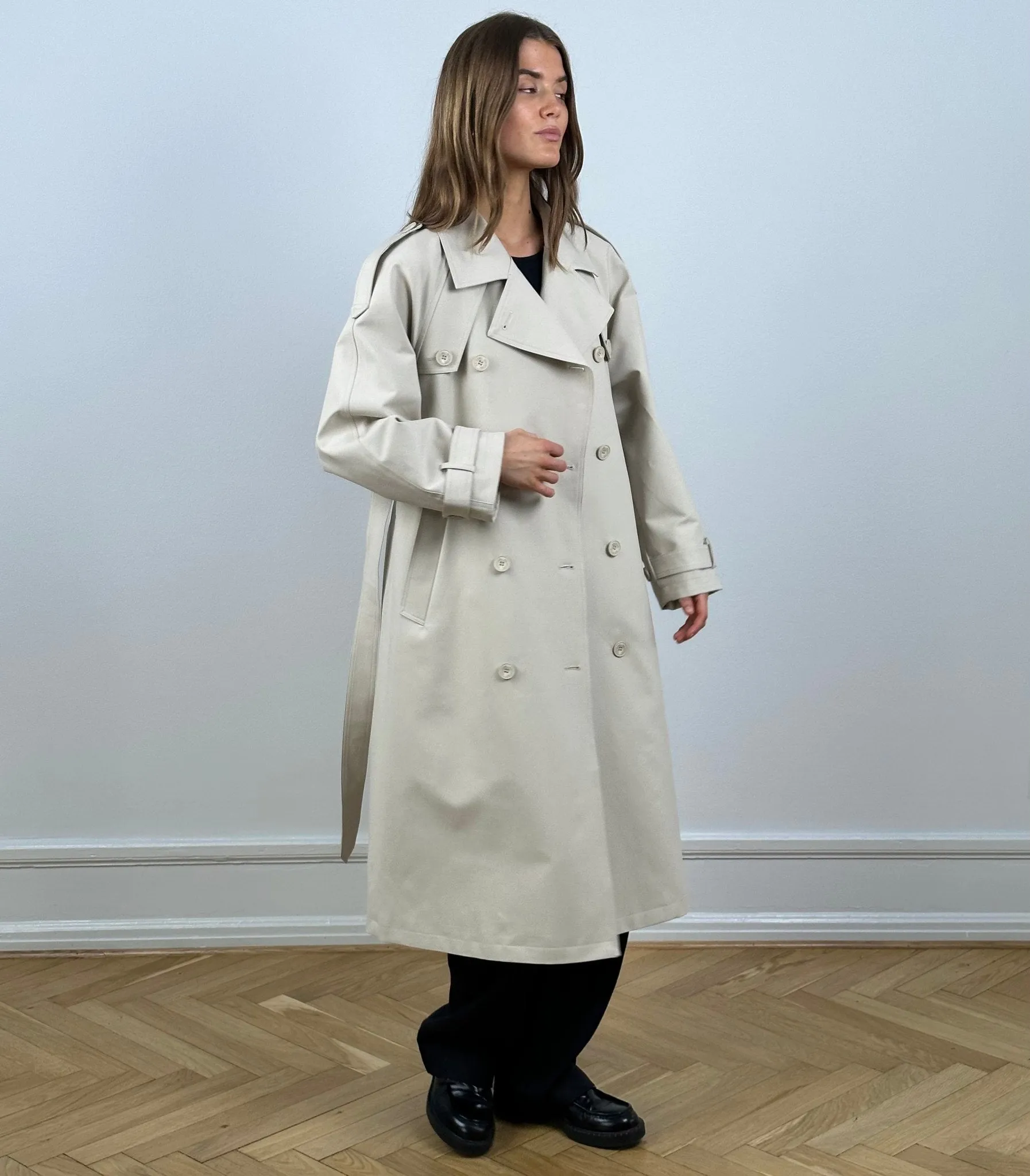 BOBBY CANVAS TRENCHCOAT - CRÈME