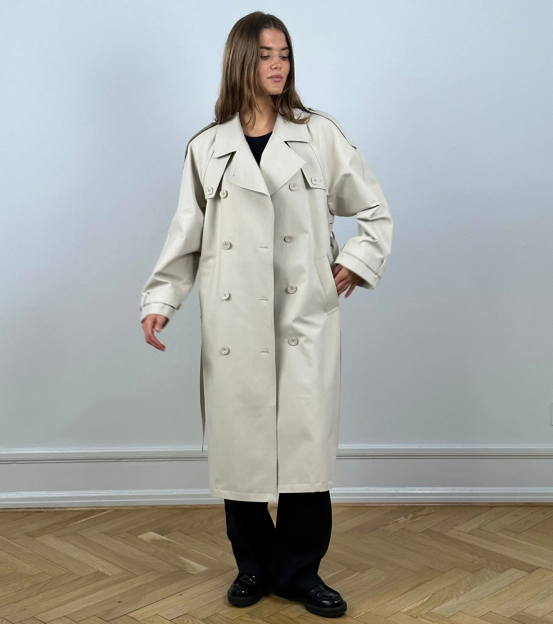BOBBY CANVAS TRENCHCOAT - CRÈME
