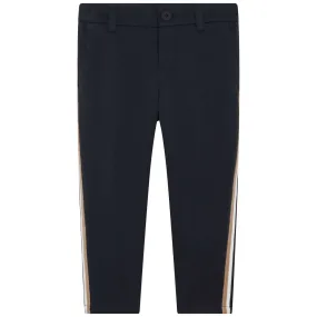 Boys Blue Striped Trousers