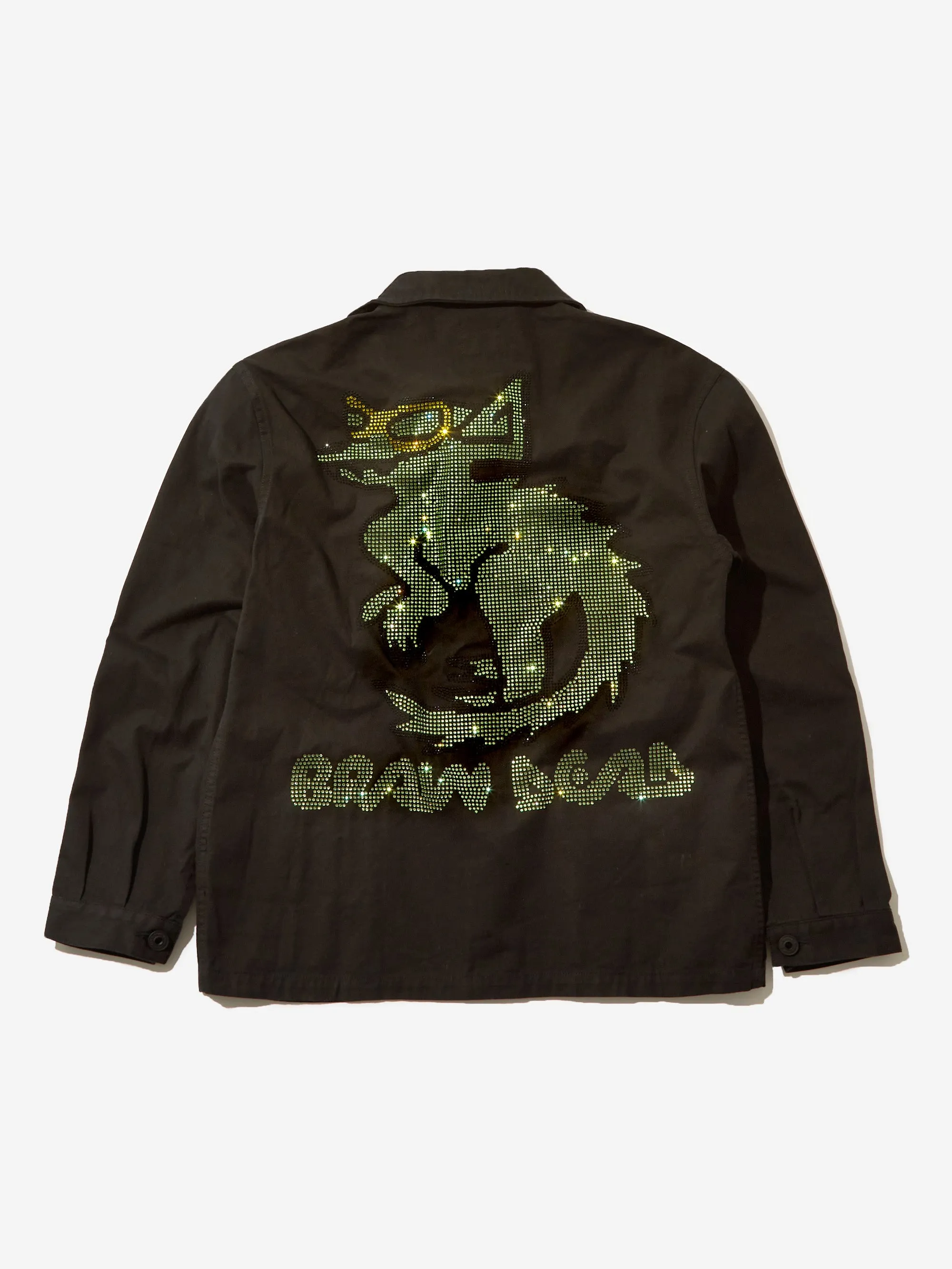 Brain Dead Squirrel Rhinestone Chore Coat - Washed Black