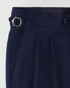 Celestia Womens Navy Wool-Blend Neapolitan Dress Pants - Stylish and Comfortable Fit