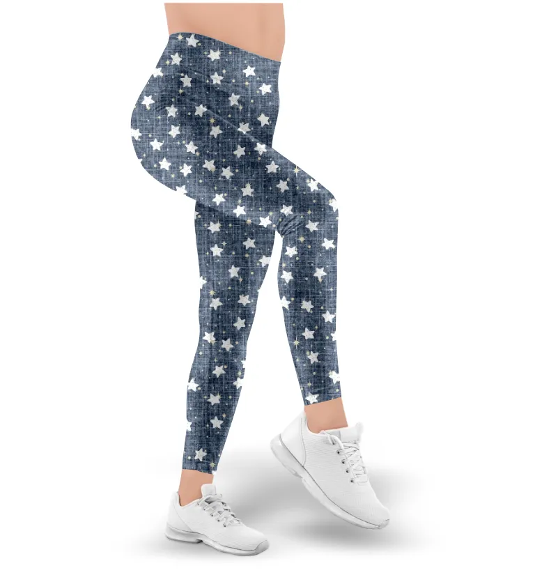 Celestial Denim in Classic Leggings