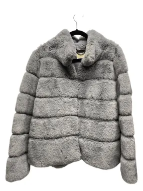 Coat Faux Fur & Sherpa By Michael By Michael Kors In Grey, Size: Xl