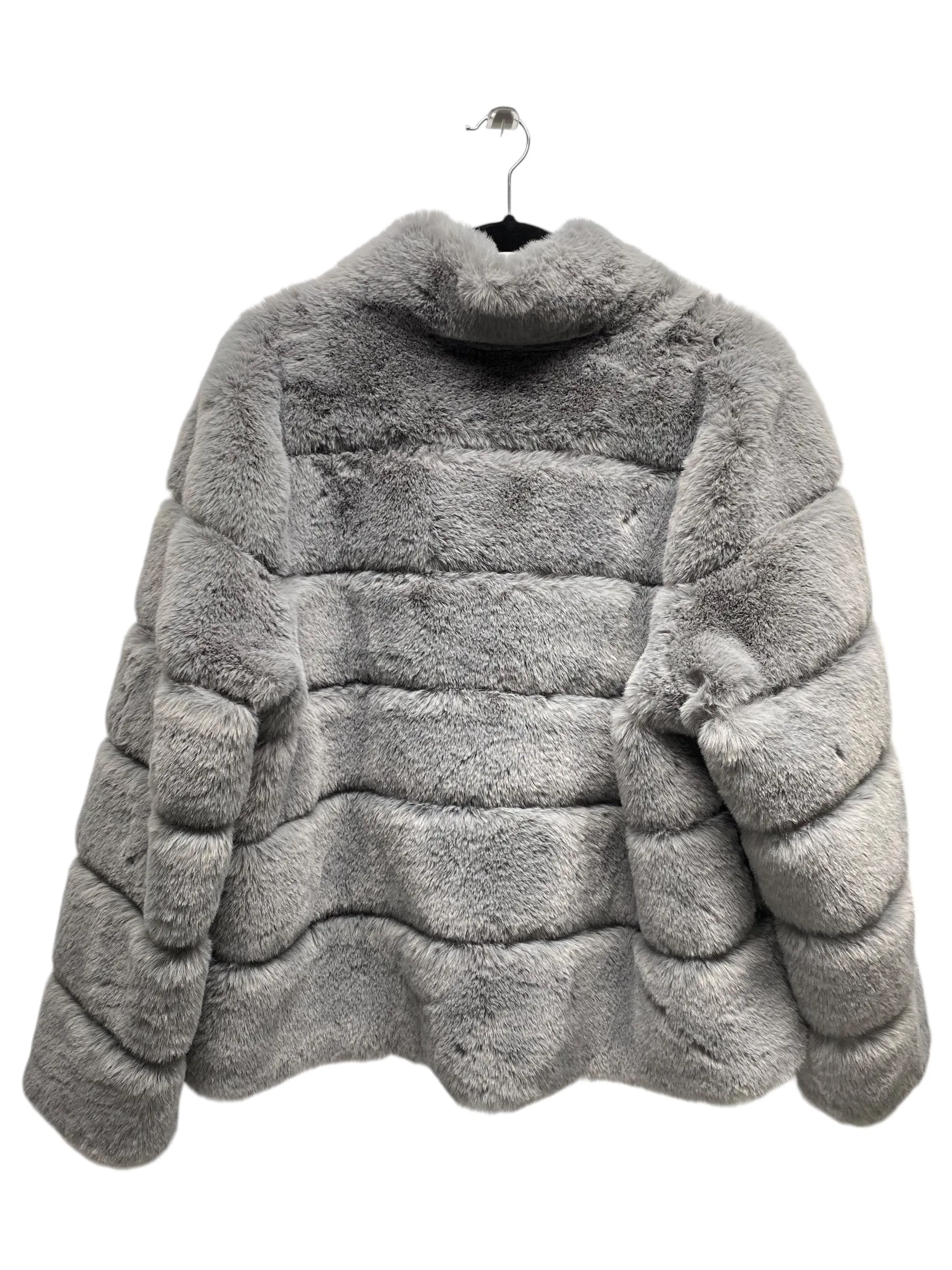 Coat Faux Fur & Sherpa By Michael By Michael Kors In Grey, Size: Xl