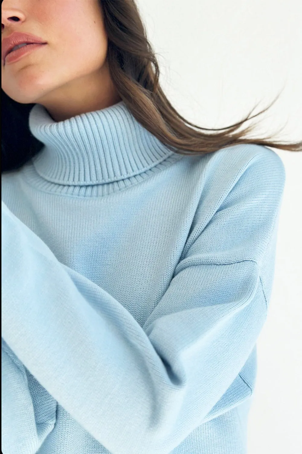 Coco Roll Neck - Sky