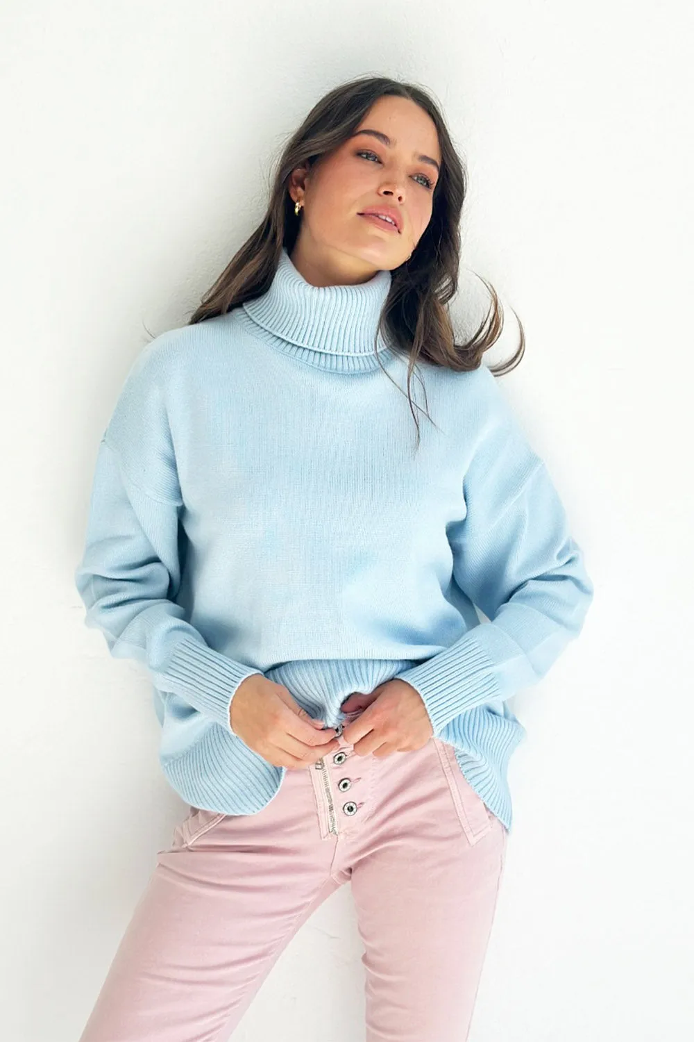 Coco Roll Neck - Sky