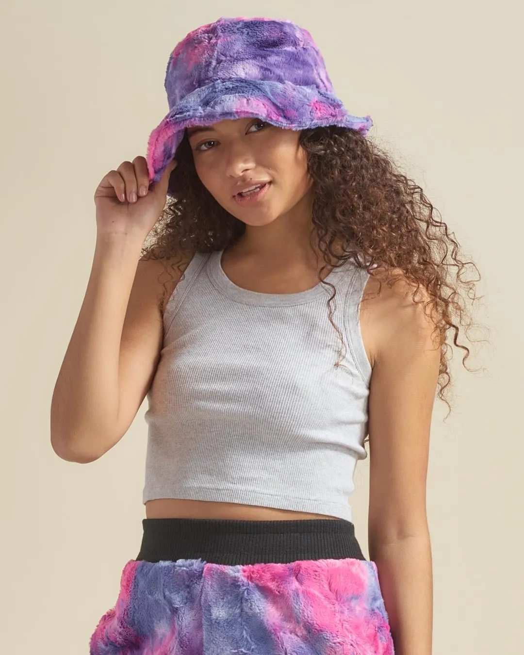 Cotton Candy Faux Fur Bucket Hat | Women's