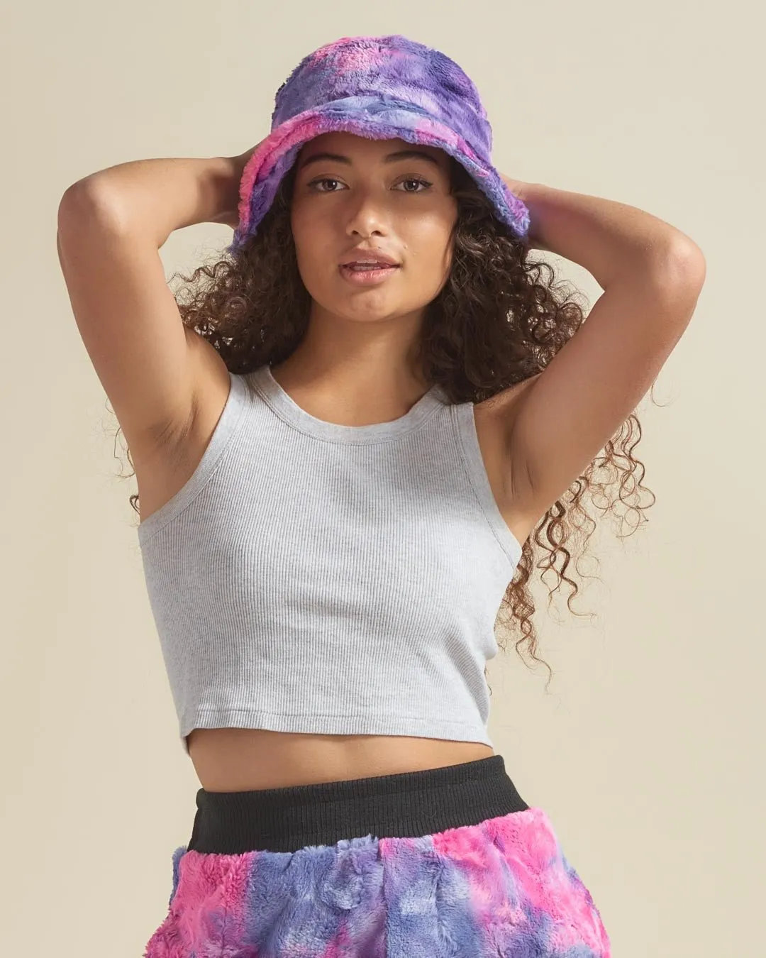 Cotton Candy Faux Fur Bucket Hat | Women's
