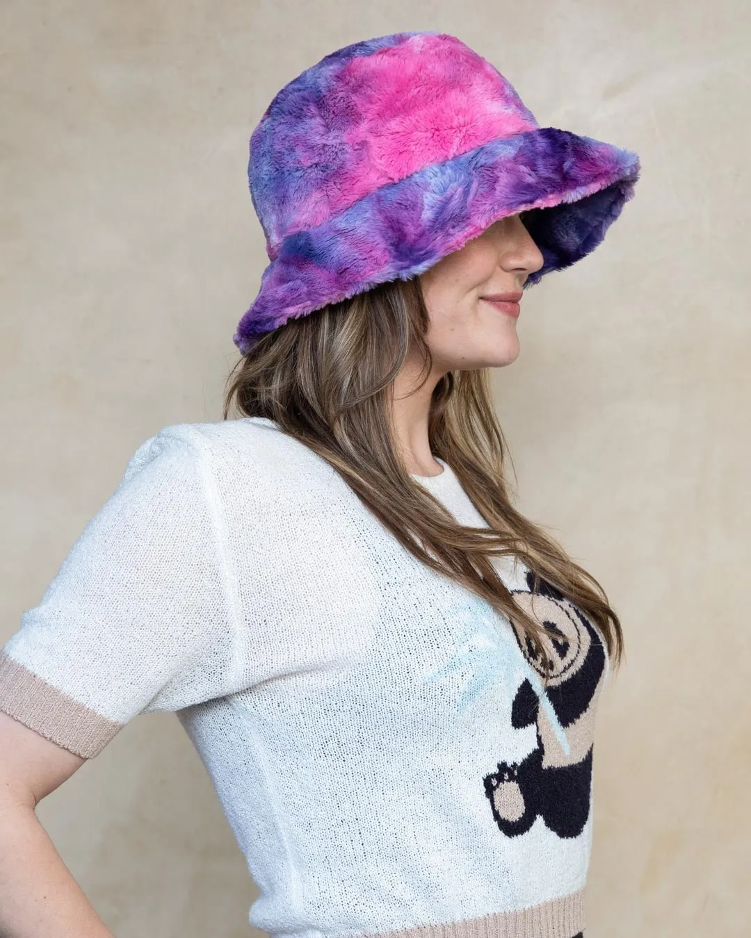 Cotton Candy Faux Fur Bucket Hat | Women's