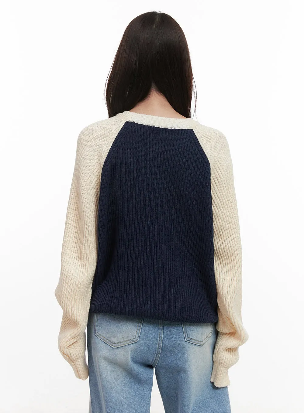 Cozy Knit Contrast Sweater CJ514