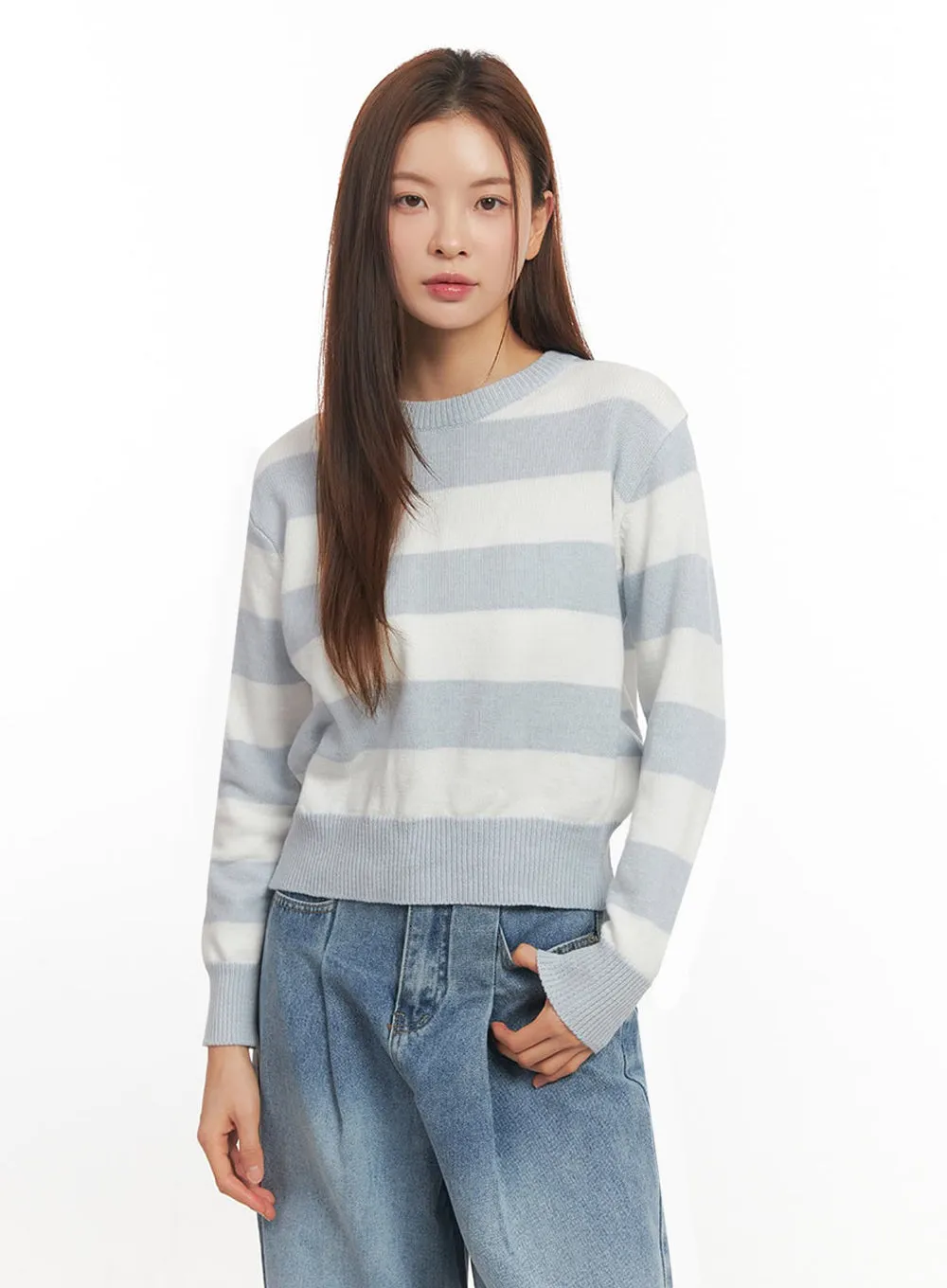 Cozy Stripe Knit Sweater IM524