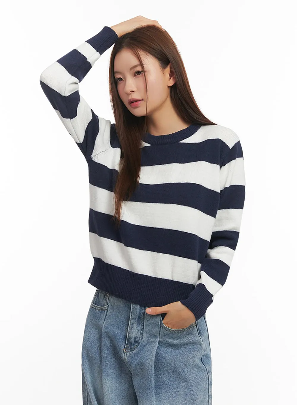 Cozy Stripe Knit Sweater IM524