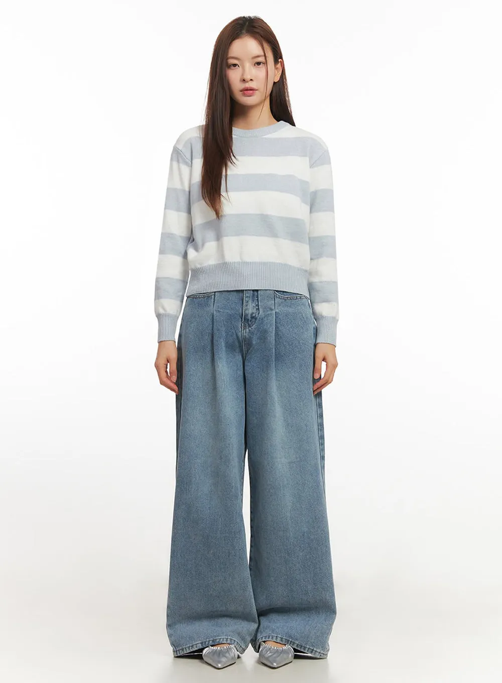 Cozy Stripe Knit Sweater IM524