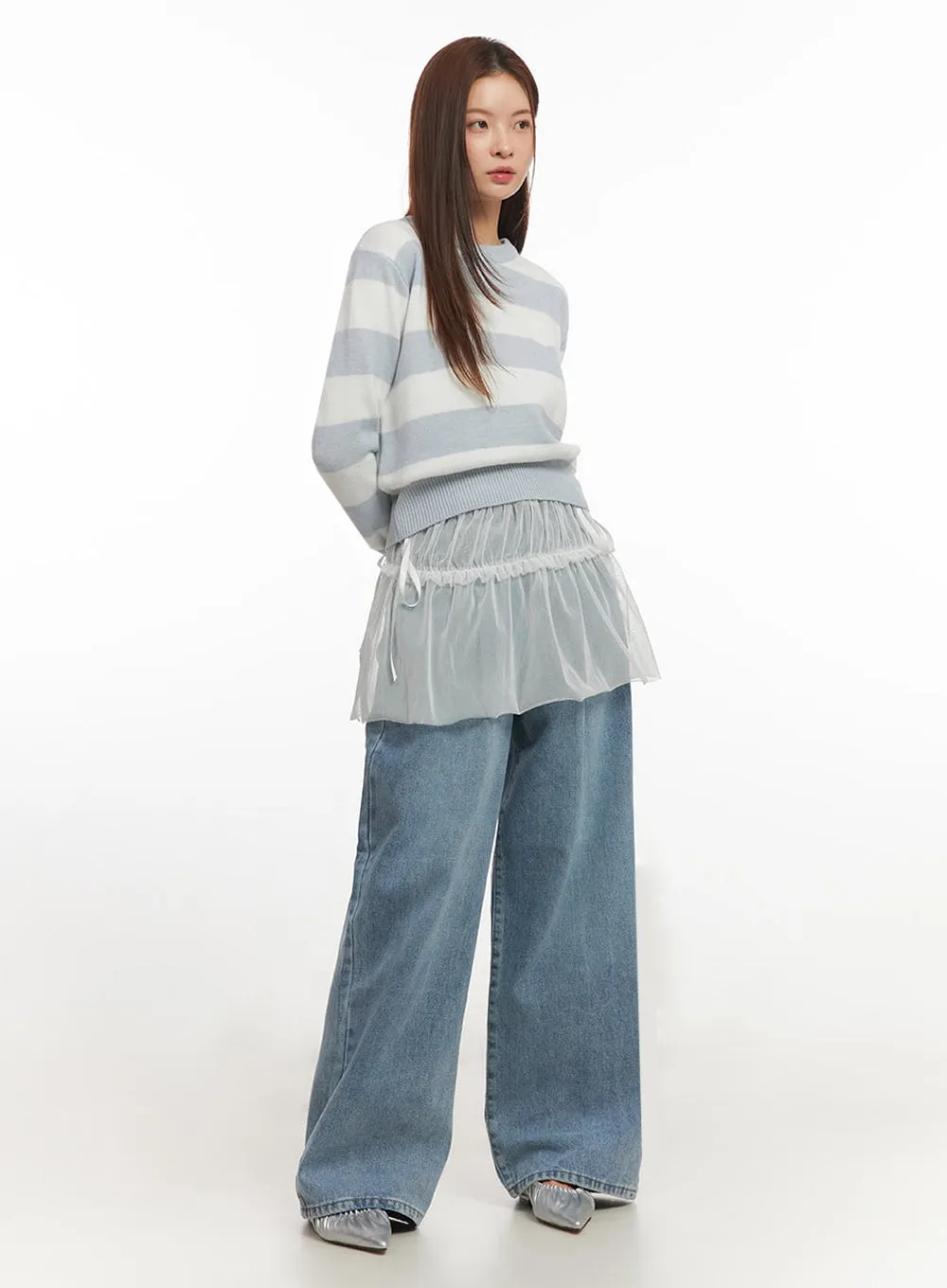 Cozy Stripe Knit Sweater IM524