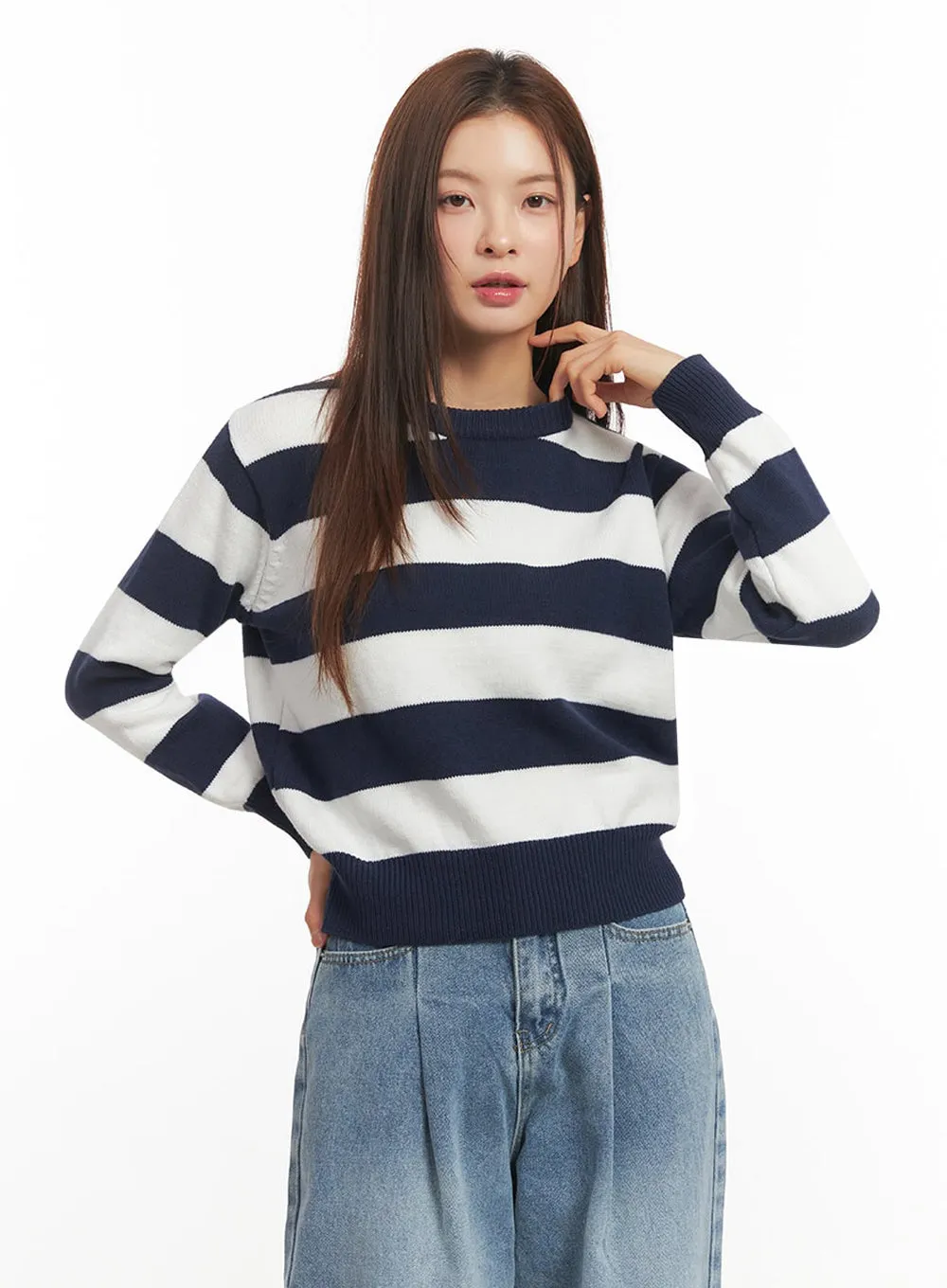 Cozy Stripe Knit Sweater IM524