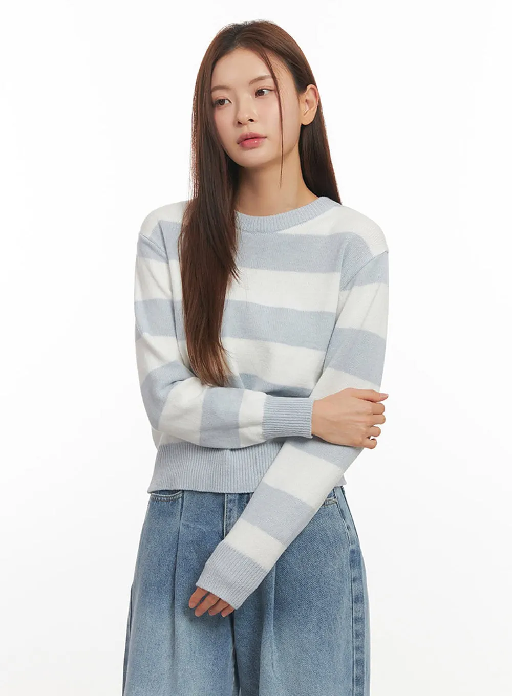 Cozy Stripe Knit Sweater IM524