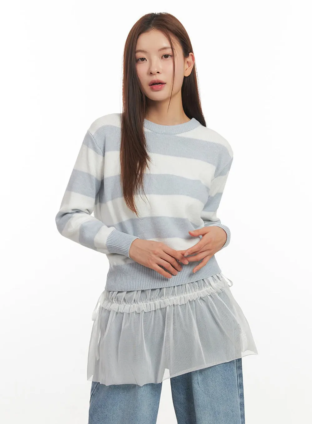 Cozy Stripe Knit Sweater IM524