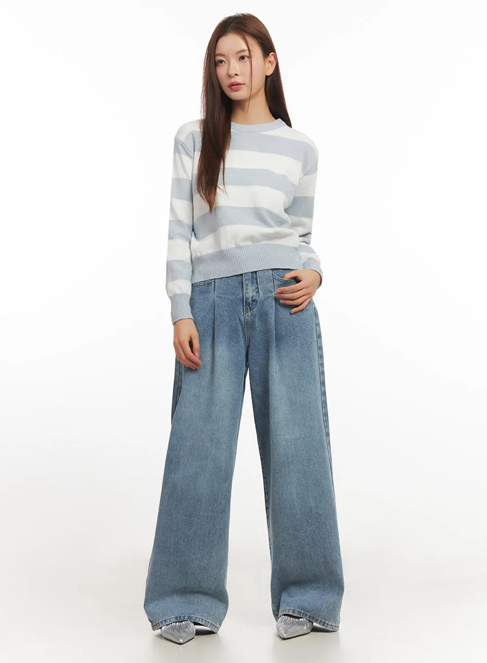 Cozy Stripe Knit Sweater IM524