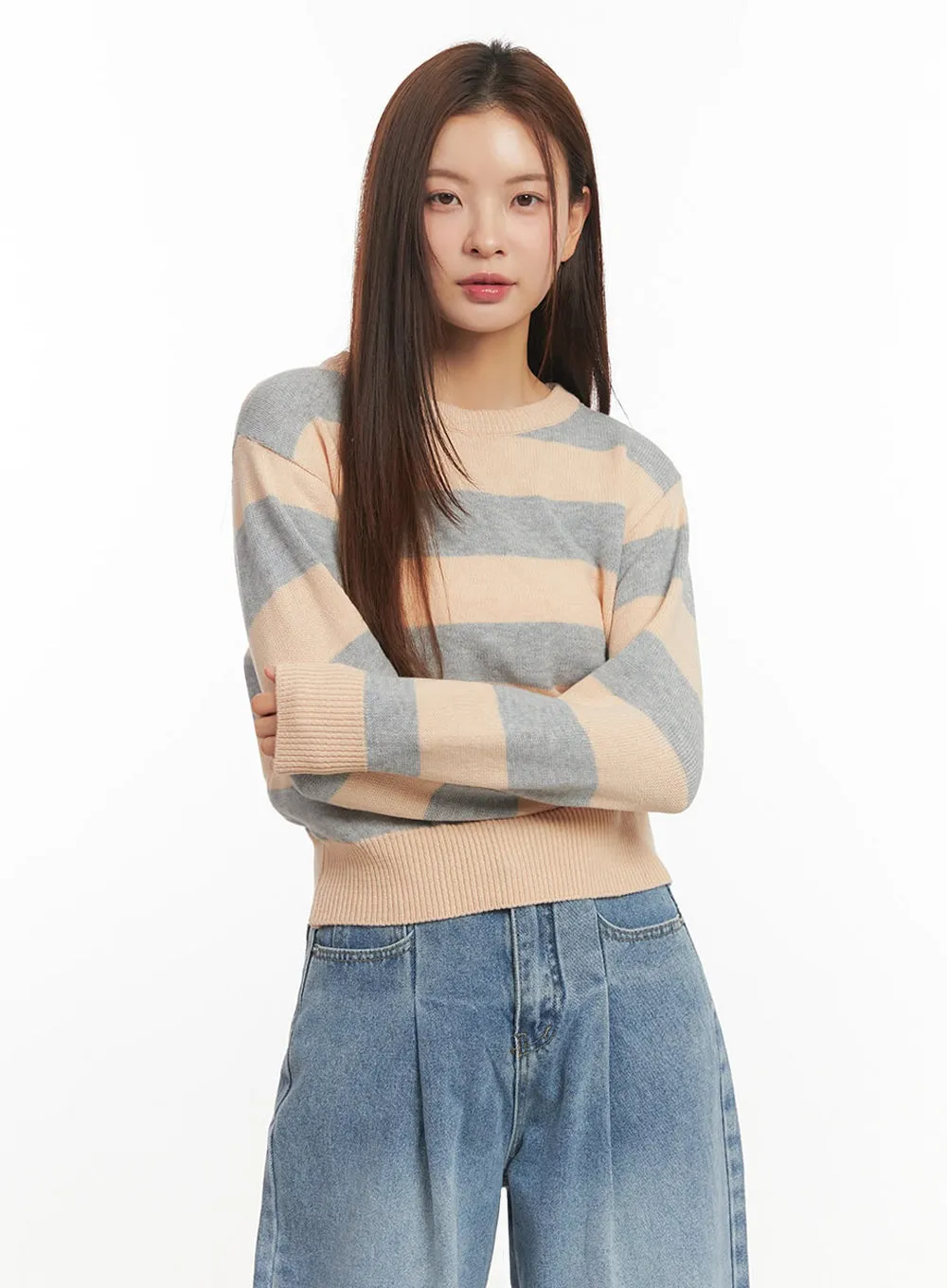 Cozy Stripe Knit Sweater IM524