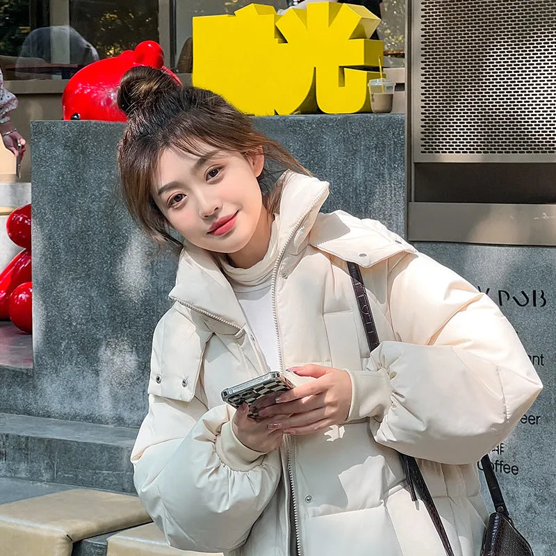 cross-border supply thickened down cotton clothes women's winter 2025 extended loose cotton coat