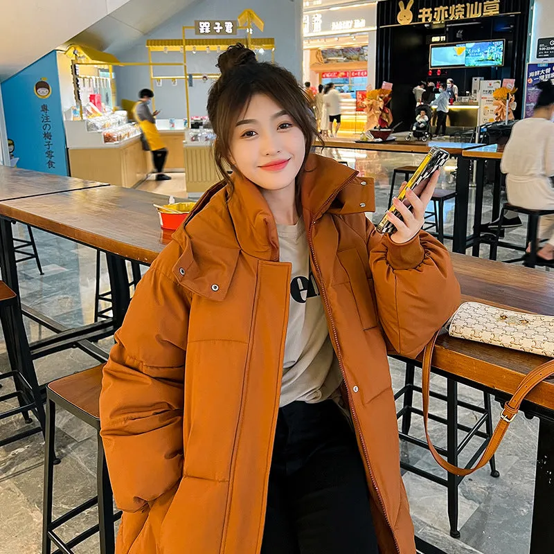 cross-border supply thickened down cotton clothes women's winter 2025 extended loose cotton coat
