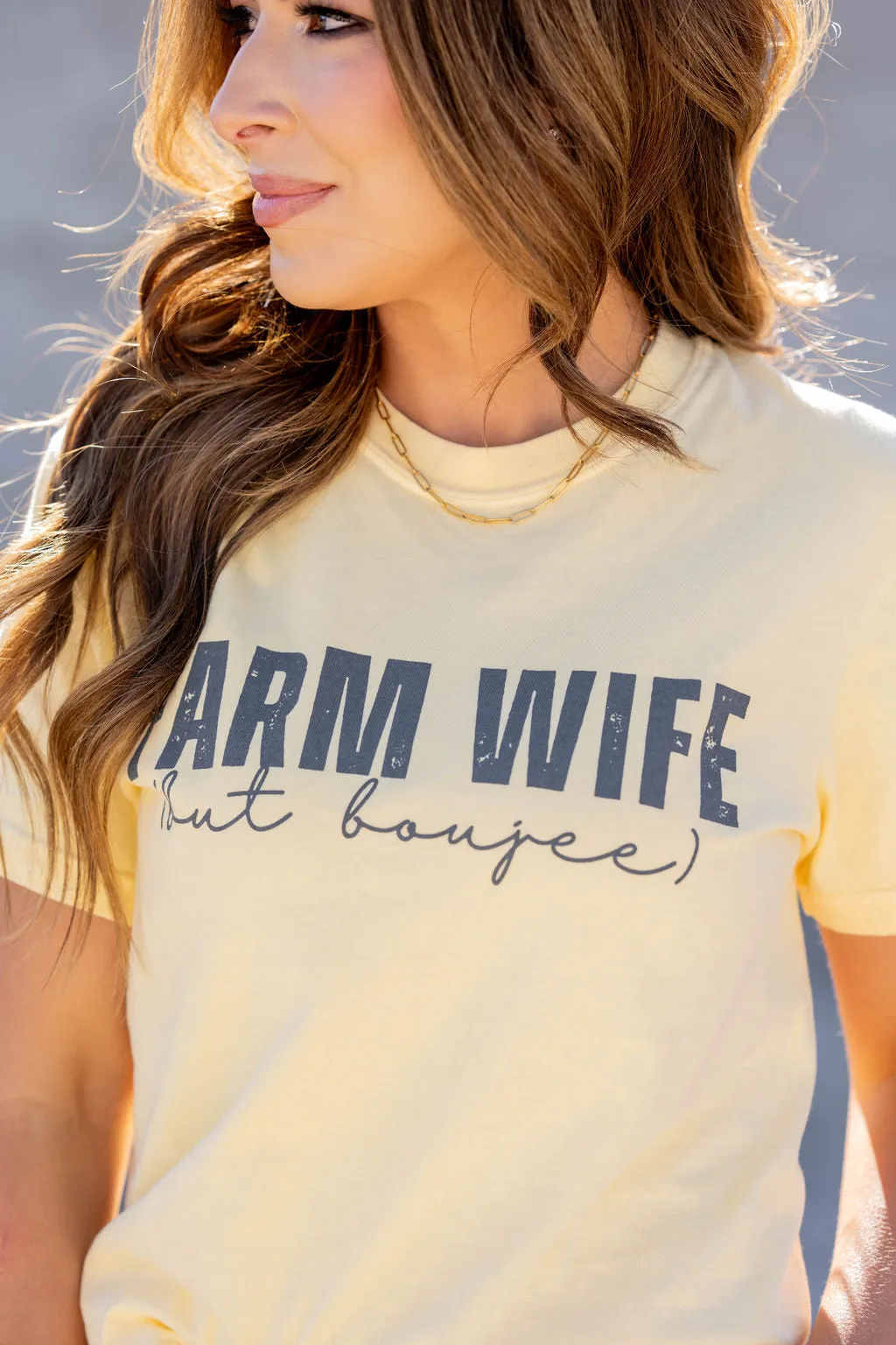 Cursive Farm Wife But Boujee Graphic Tee