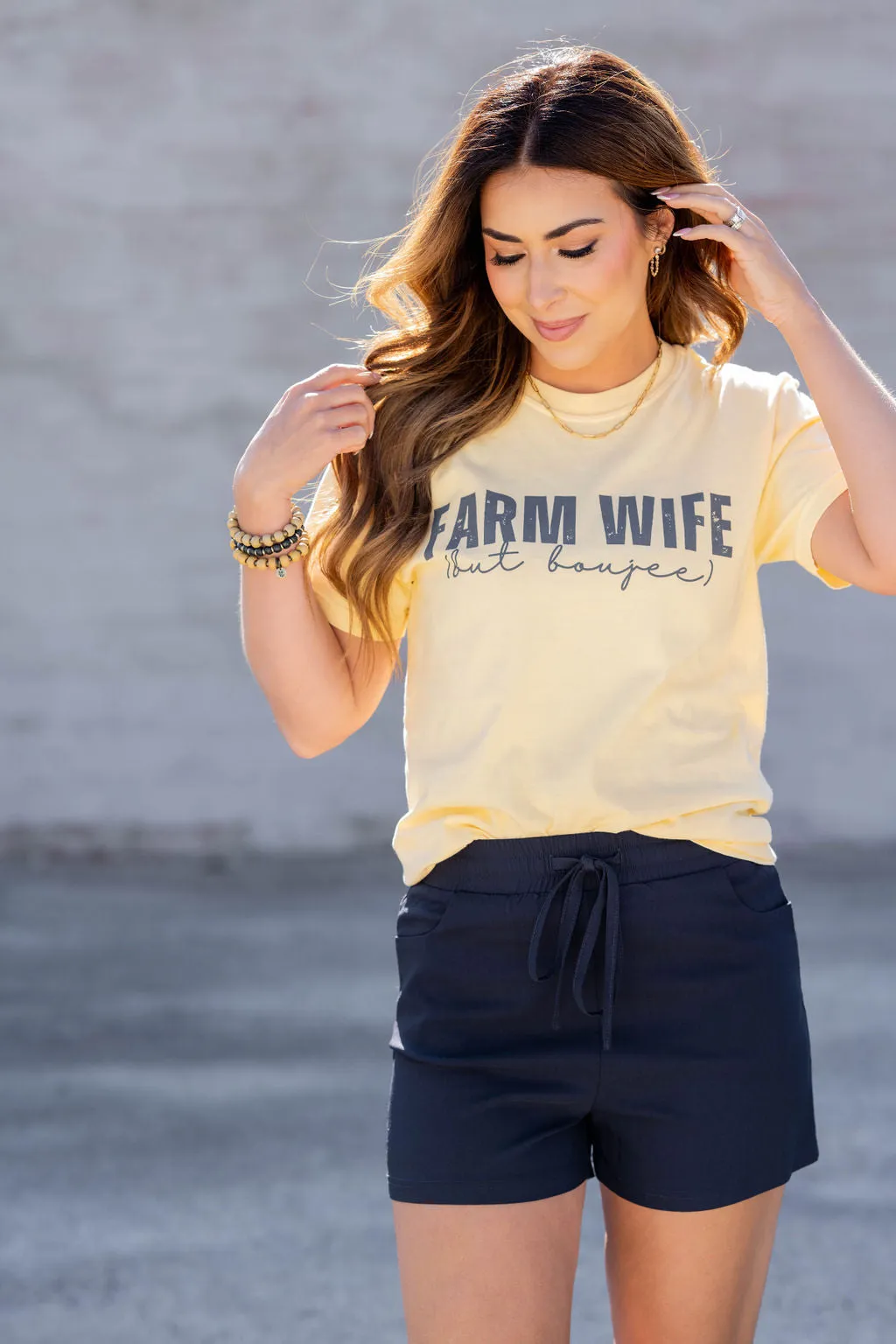 Cursive Farm Wife But Boujee Graphic Tee