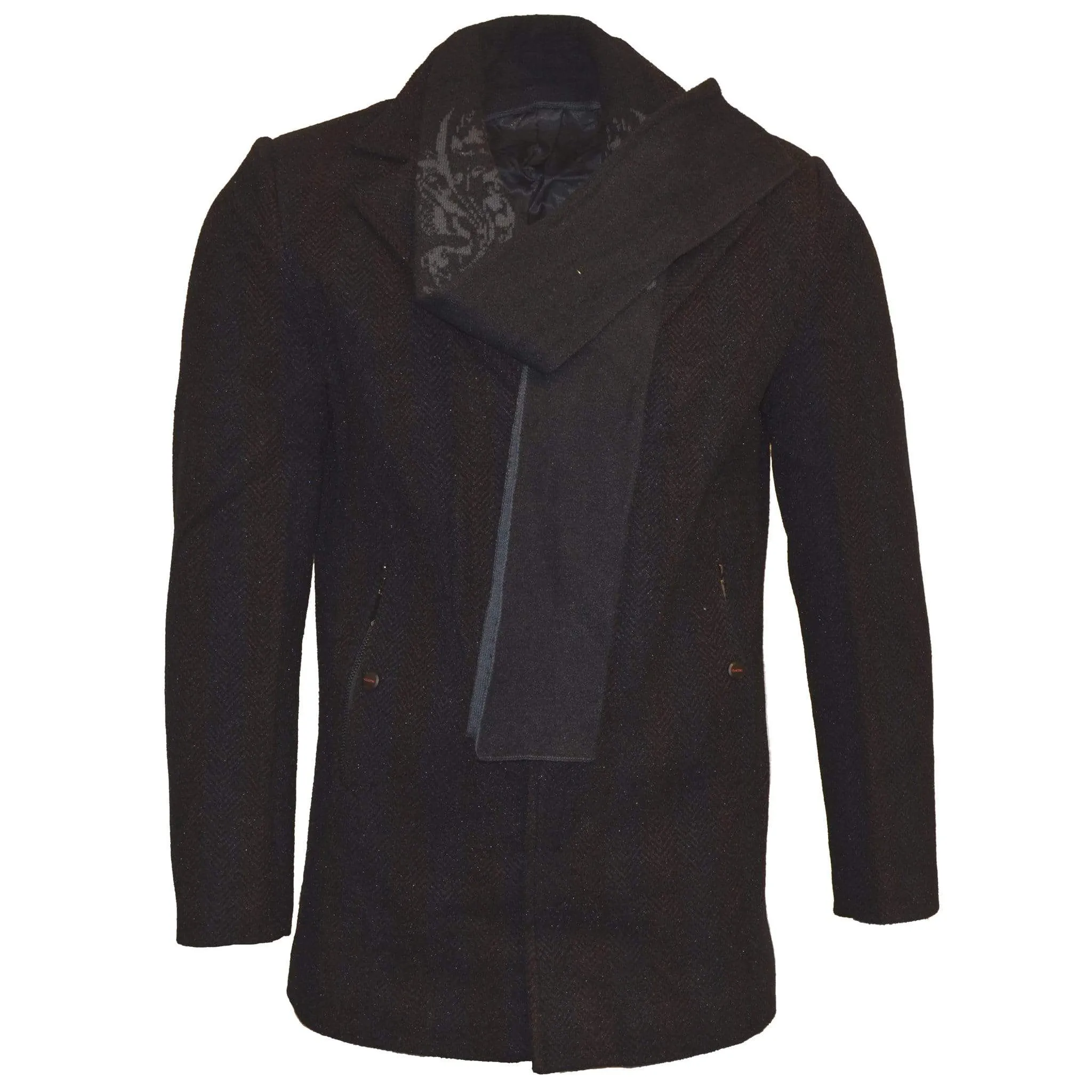 DE-NIKO OVERCOAT W REMOVABLE SCARF/Mw-224