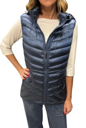 Down Filled Puffer Vest | Azure