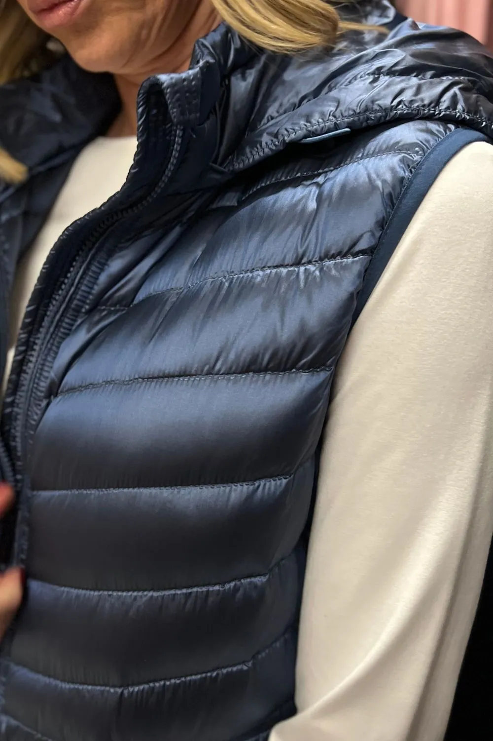 Down Filled Puffer Vest | Azure
