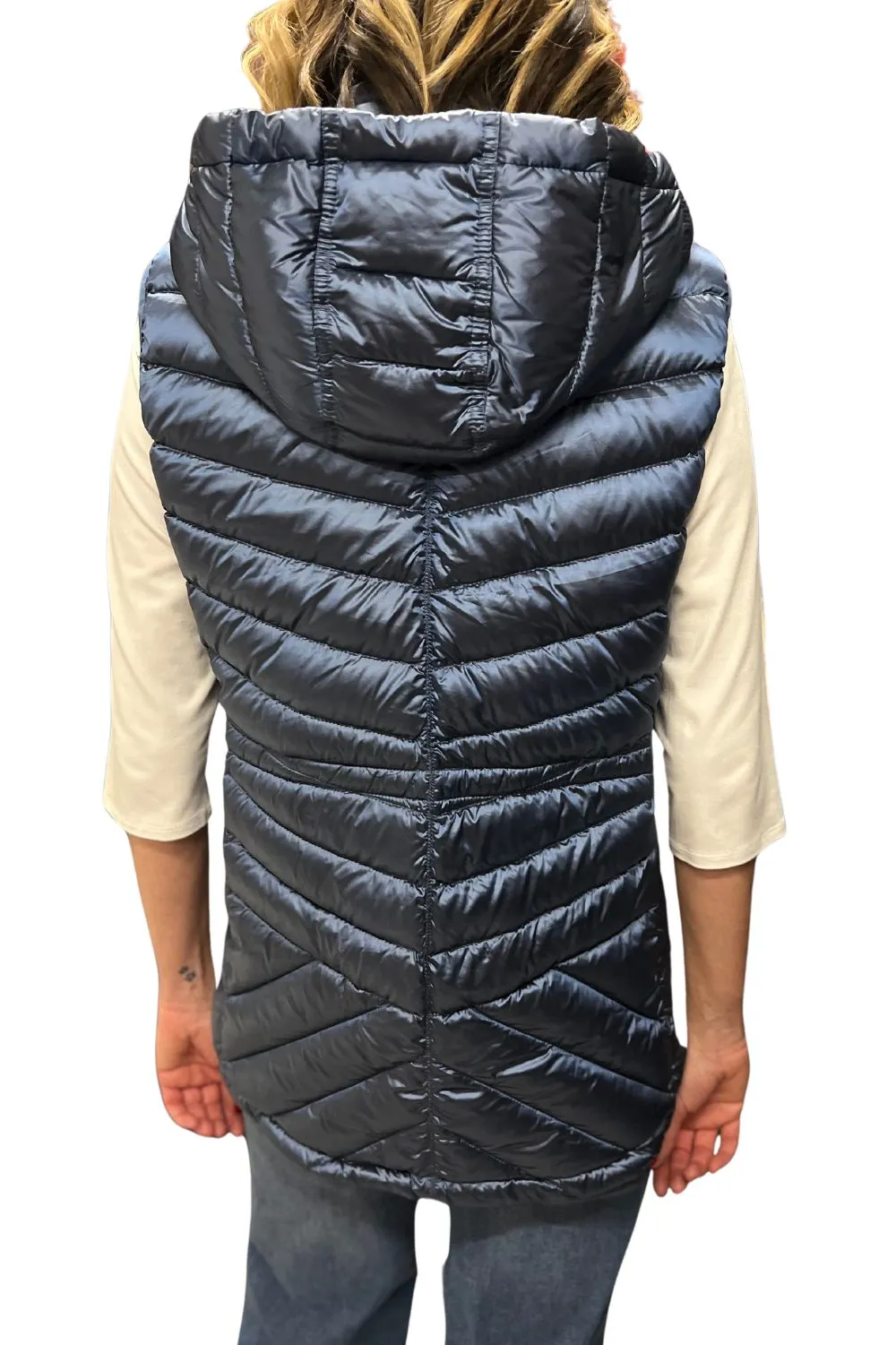 Down Filled Puffer Vest | Azure