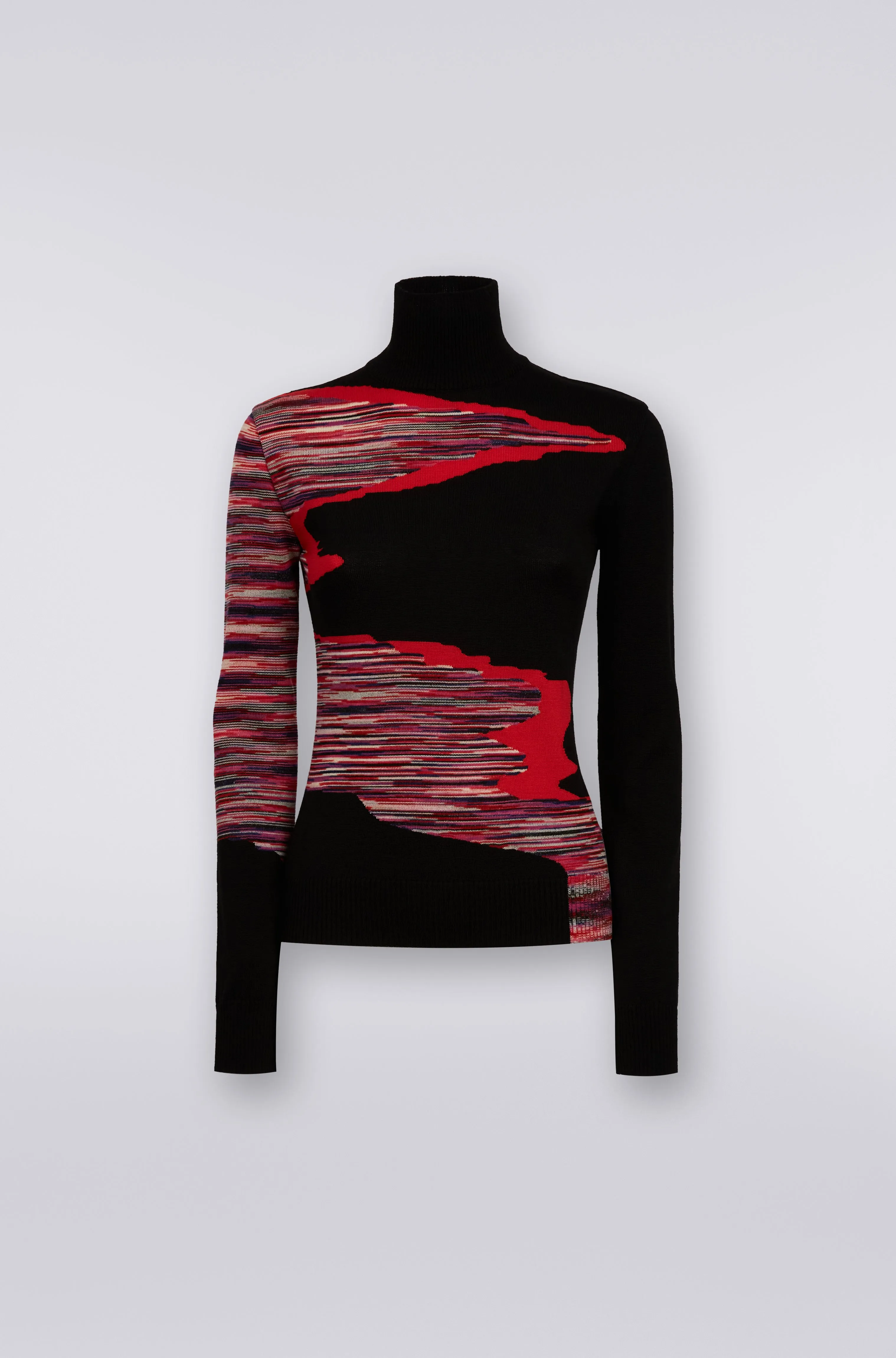 DS23WN0B Roll neck print sweater
