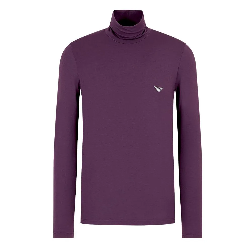 Emporio Armani Lounge Turtle Roll Neck Sweater Blackberry