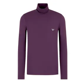 Emporio Armani Lounge Turtle Roll Neck Sweater Blackberry