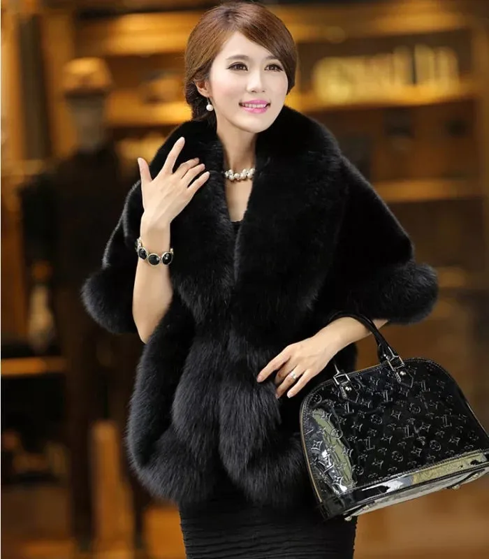 Faux Fur Cape