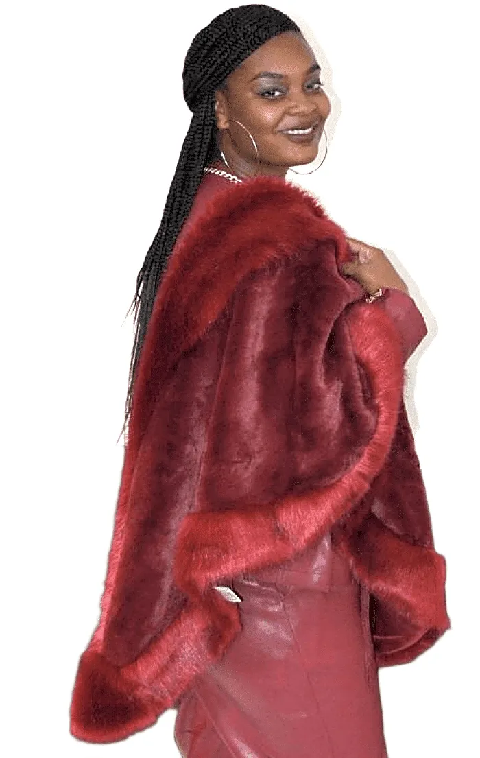 Faux Fur Cape