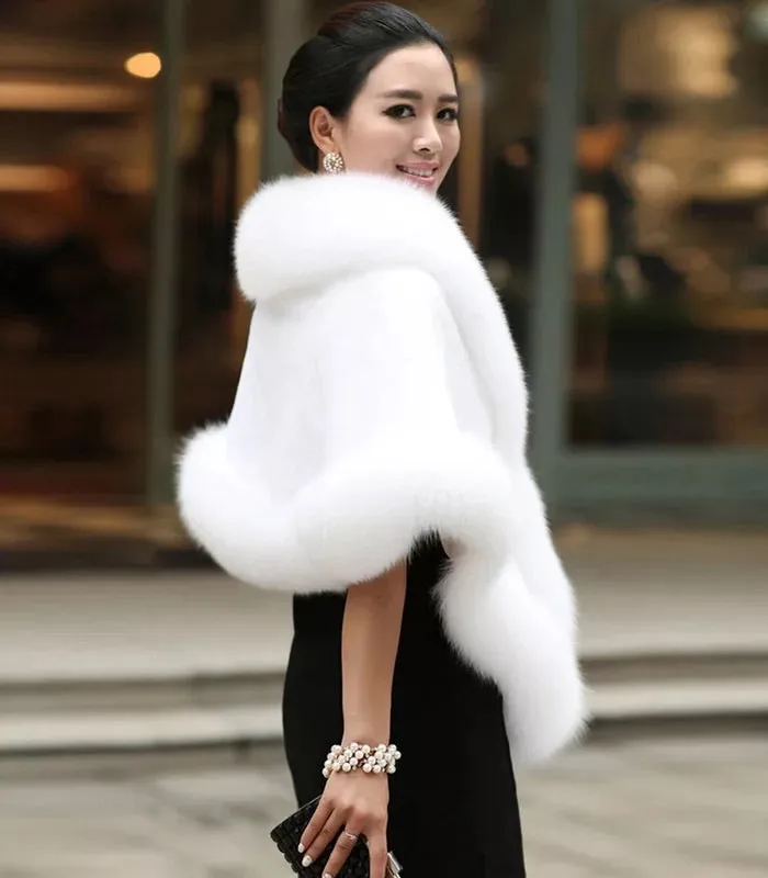 Faux Fur Cape